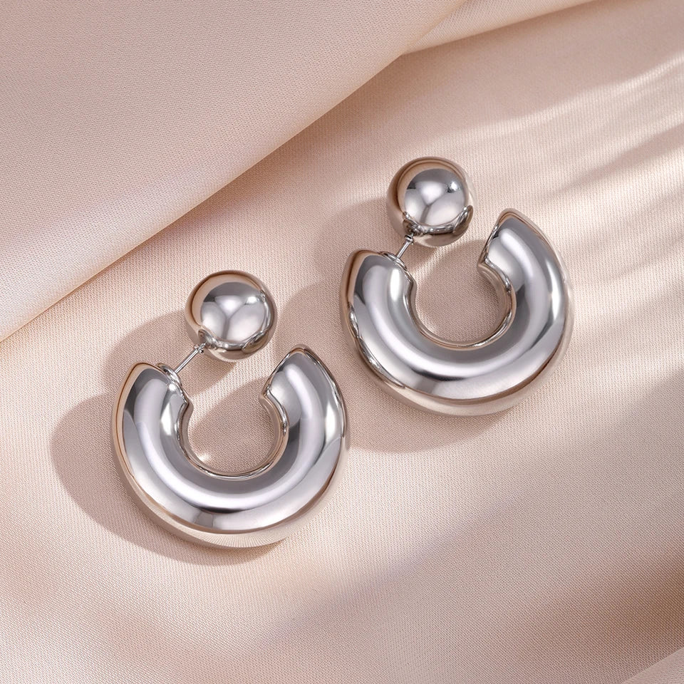 Stylish Sexy Irregular Stainless Steel Earrings