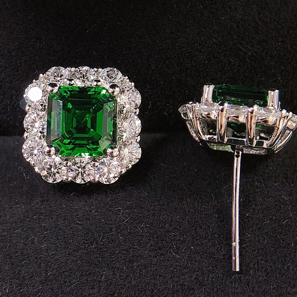 Solid White Gold 18K Stud Earrings