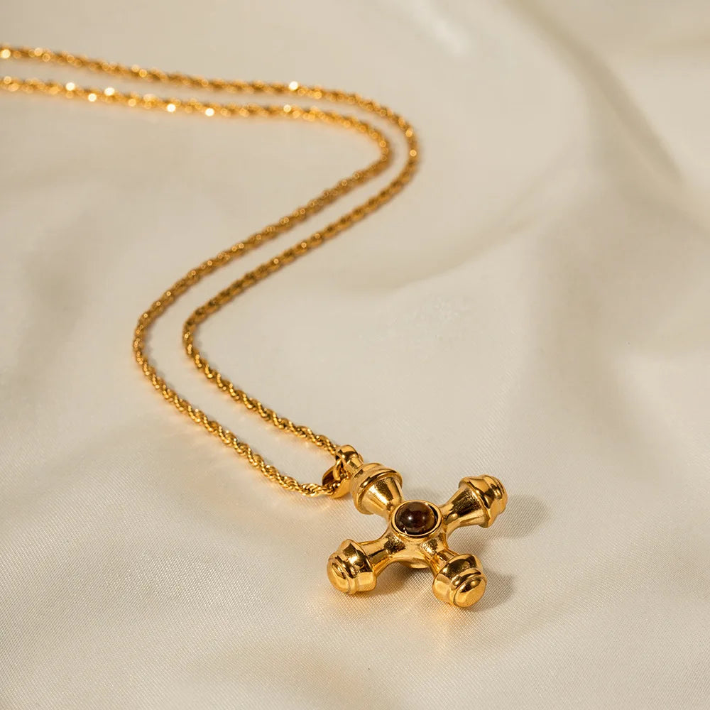 Stainless Steel Cross Pendant Necklace
