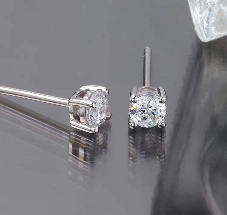 Solid 14K White Gold Earrings