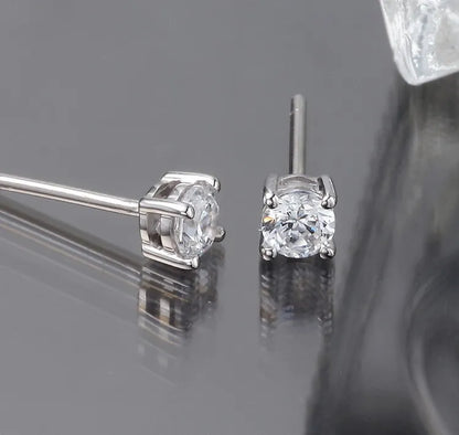 Solid 14K White Gold Earrings