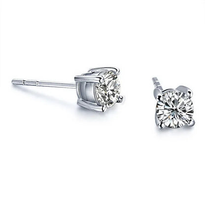 Solid 14K White Gold Earrings