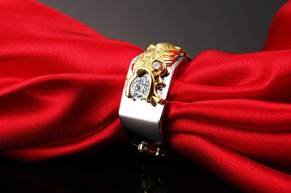 Men's Solid 18K White Gold Ring