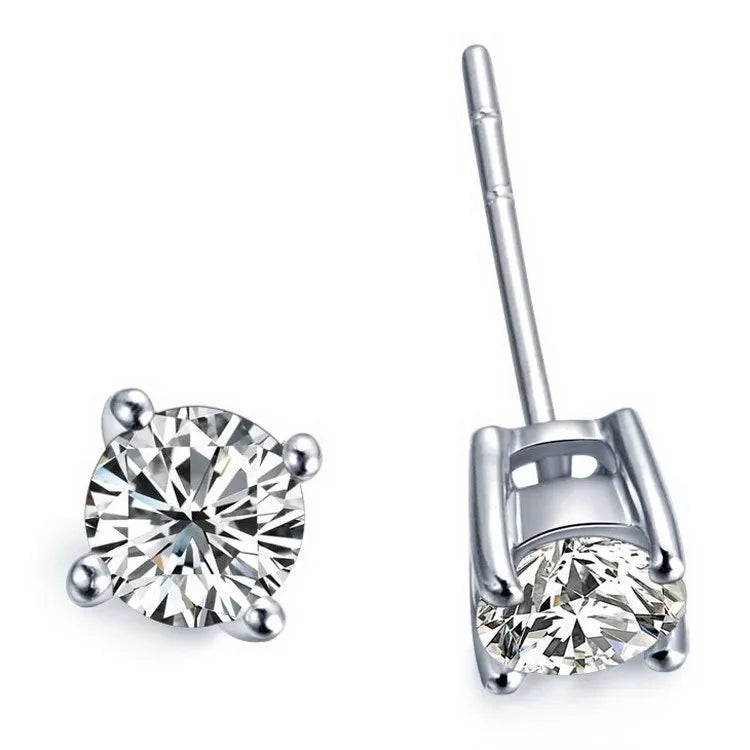 Solid 14K White Gold Earrings