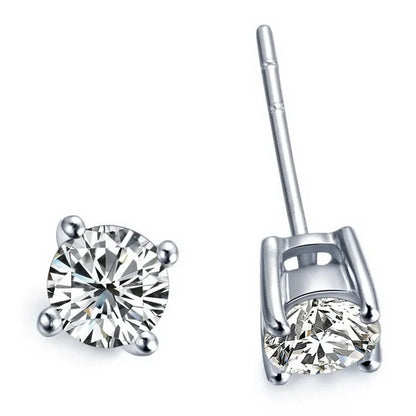 Solid 14K White Gold Earrings