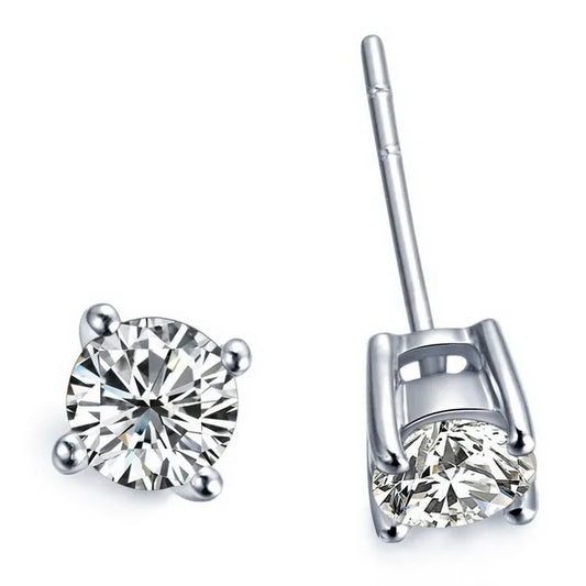 Solid 14K White Gold Earrings