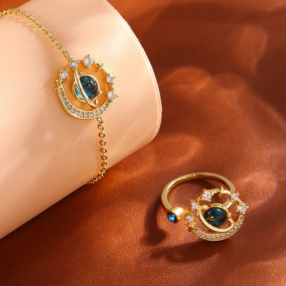 Luxurious High-end Zircon Jewelry Set