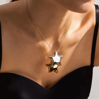 Unique Star Shaped Gold Pendant