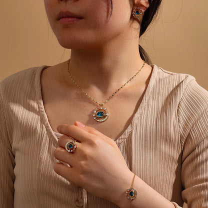 Luxurious High-end Zircon Jewelry Set