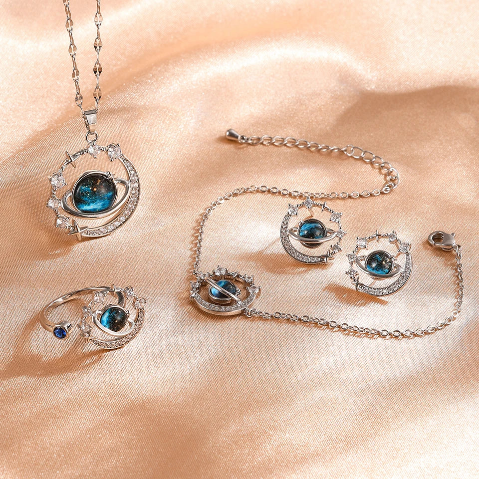 Luxurious High-end Zircon Jewelry Set