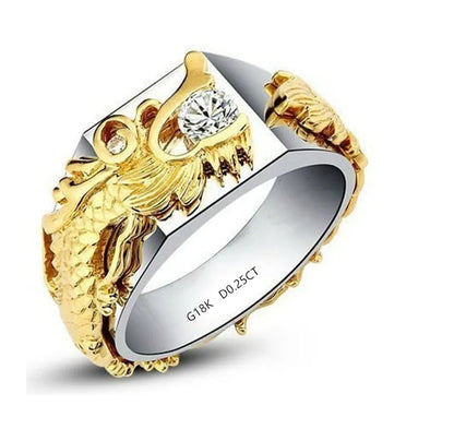 Men's Solid 18K White Gold Ring