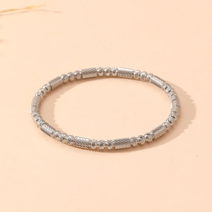Stainless Steel Twist Spiked Open Bracelet