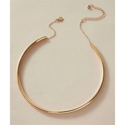 Vintage Iron Metal Torques Choker Necklace