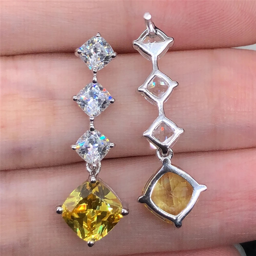 Luxury White Gold Earrings Stud