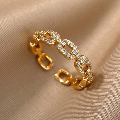 Classical Romantic Hollow Chain Decorative Ring Travel