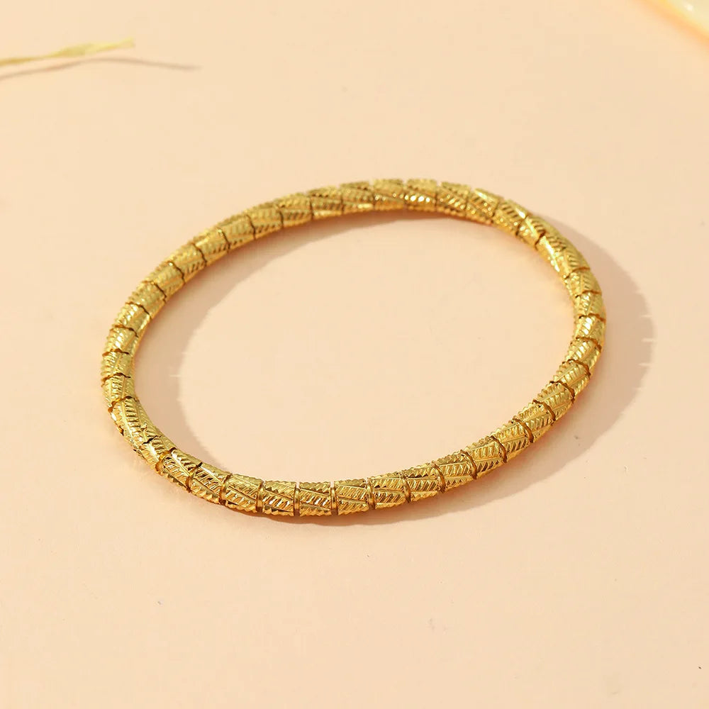 Stainless Steel Twist Spiked Open Bracelet