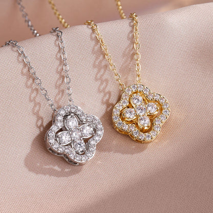 1pcs Sexy Luxury Diamond-inlaid Flower Necklace