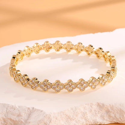 Romantic Sweet Flowers Zircon Bracelet