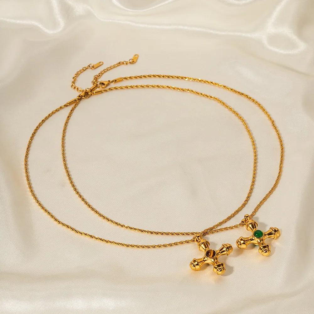 Stainless Steel Cross Pendant Necklace