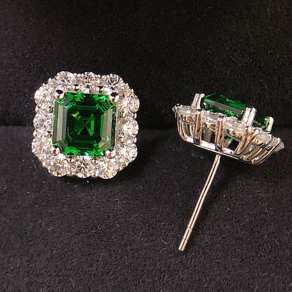 Solid White Gold 18K Stud Earrings