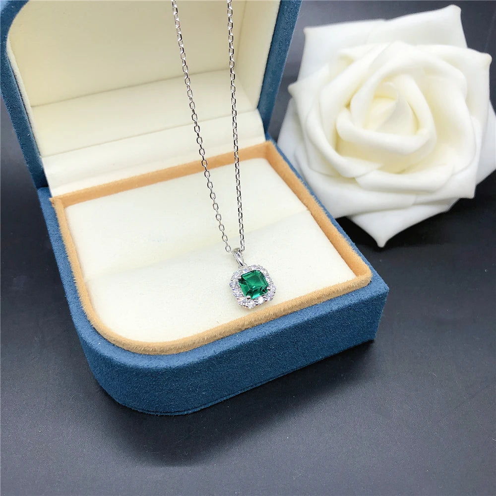 Solid 18K White Gold  Cut Diamond Engagement Pendant