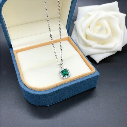 Solid 18K White Gold  Cut Diamond Engagement Pendant