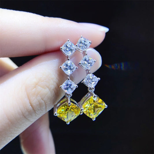 Luxury White Gold Earrings Stud