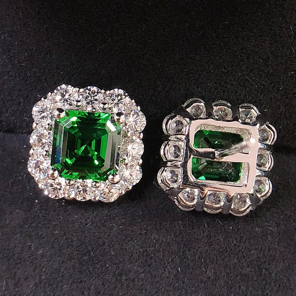 Solid White Gold 18K Stud Earrings