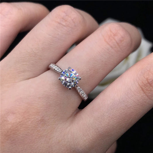 Fully Whie Gold 18K Women Ring