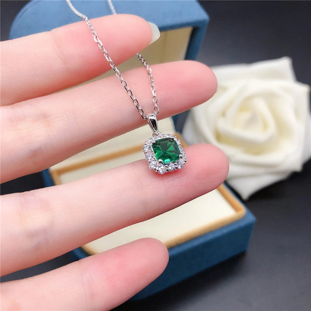 Solid 18K White Gold  Cut Diamond Engagement Pendant