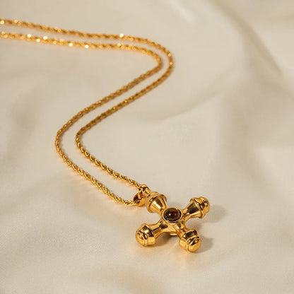 Stainless Steel Cross Pendant Necklace