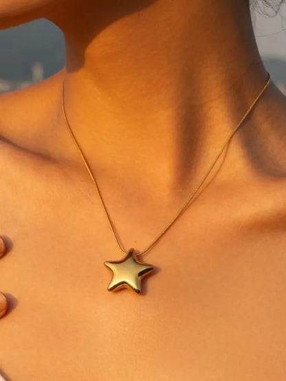 Unique Star Shaped Gold Pendant