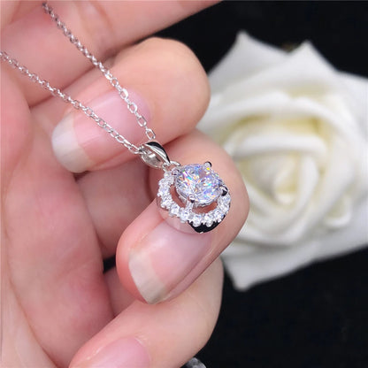 Solid White Gold  Pendant Necklace