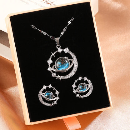 Luxurious High-end Zircon Jewelry Set