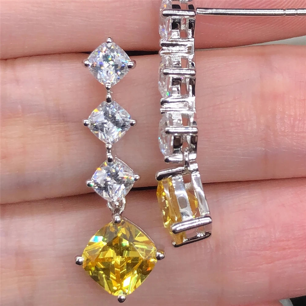 Luxury White Gold Earrings Stud