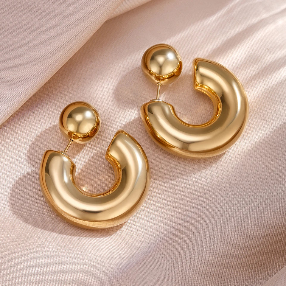 Stylish Sexy Irregular Stainless Steel Earrings