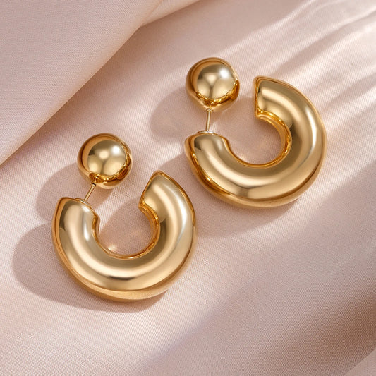 Stylish Sexy Irregular Stainless Steel Earrings