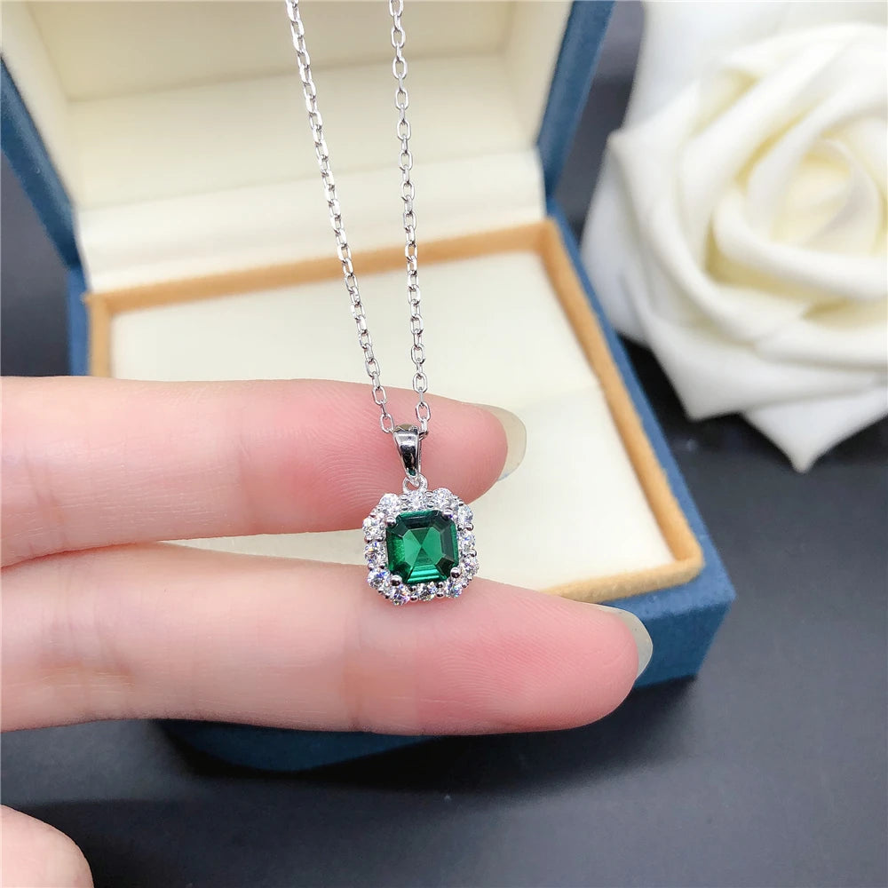 Solid 18K White Gold  Cut Diamond Engagement Pendant