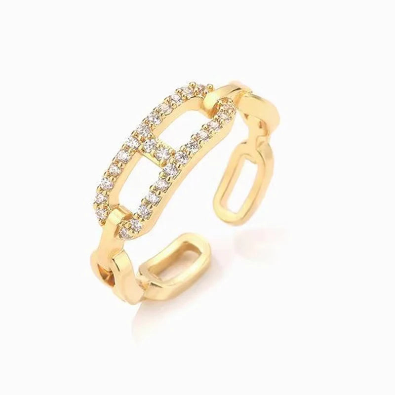 Classical Romantic Hollow Chain Decorative Ring Travel