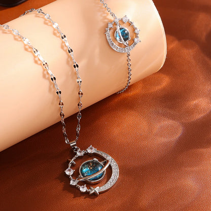 Luxurious High-end Zircon Jewelry Set