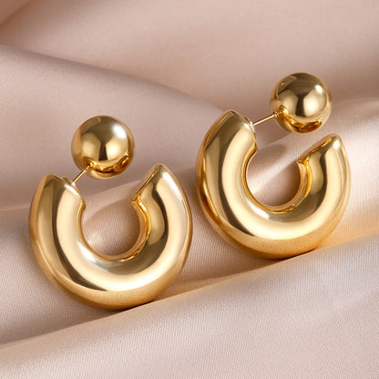 Stylish Sexy Irregular Stainless Steel Earrings