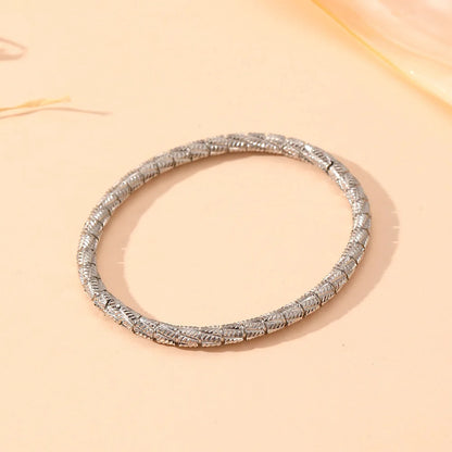 Stainless Steel Twist Spiked Open Bracelet