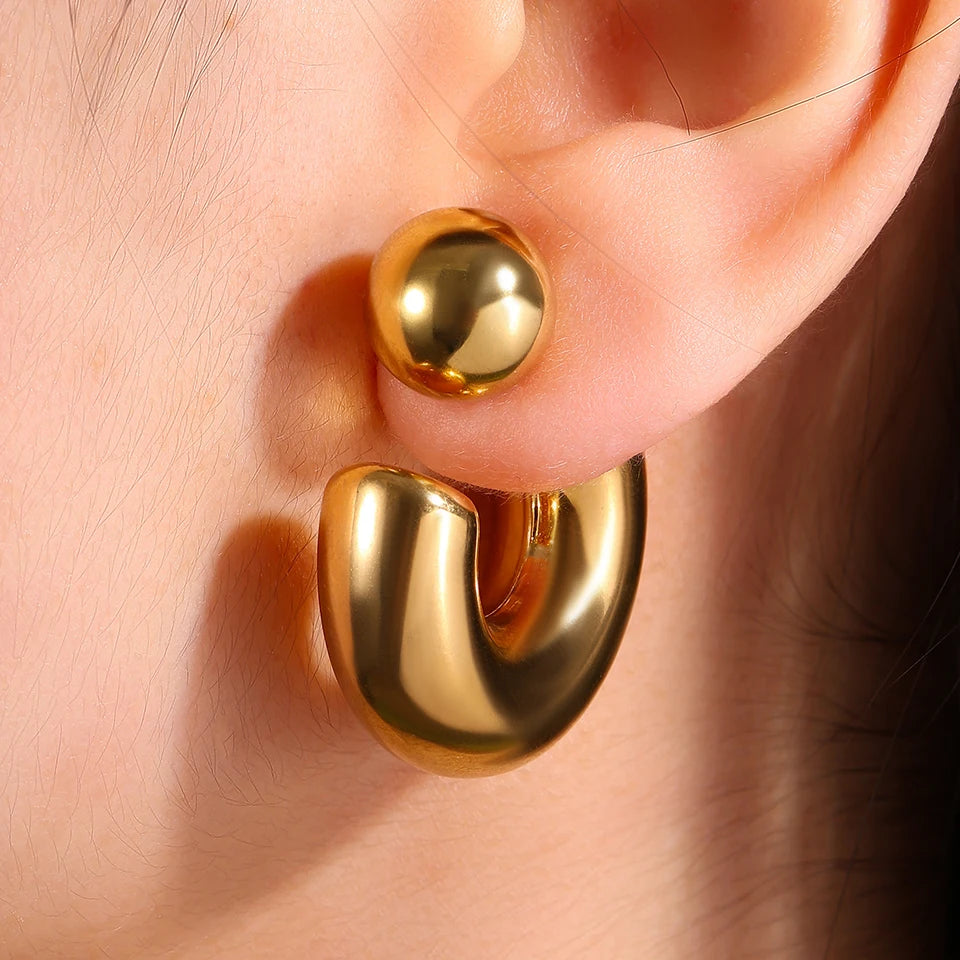 Stylish Sexy Irregular Stainless Steel Earrings