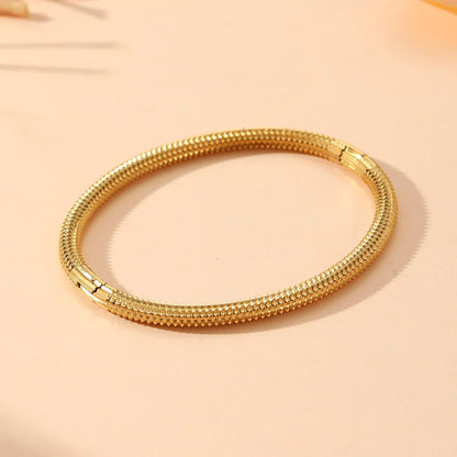 Stainless Steel Twist Spiked Open Bracelet