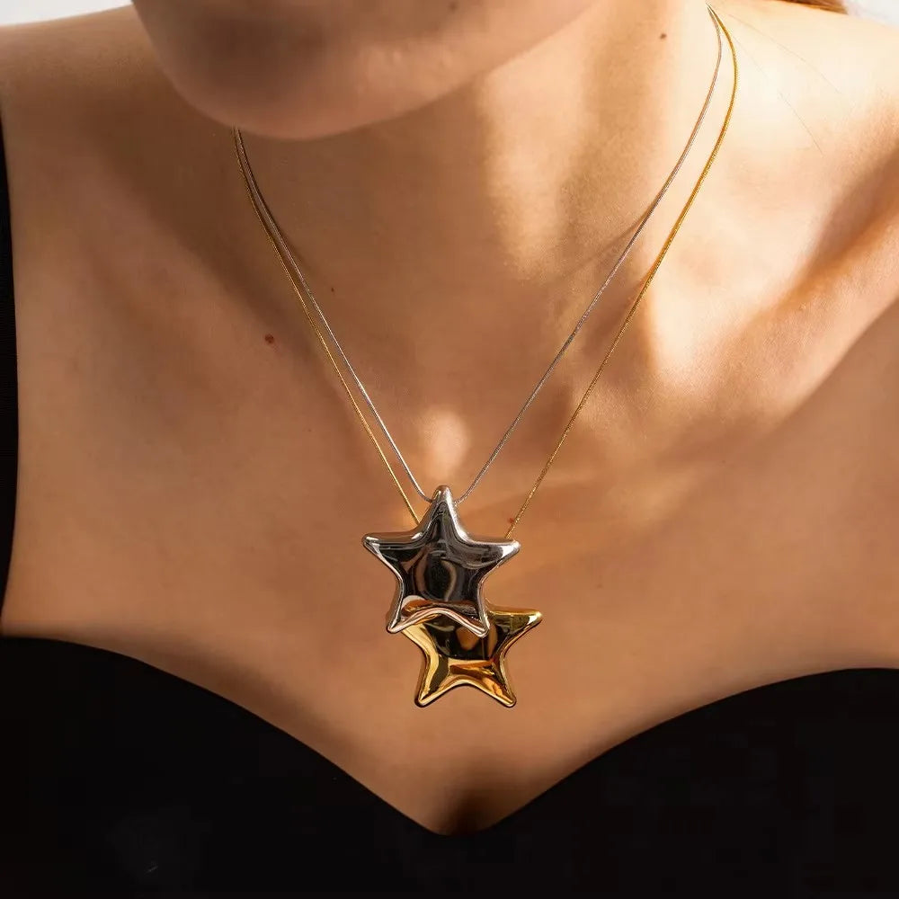 Unique Star Shaped Gold Pendant