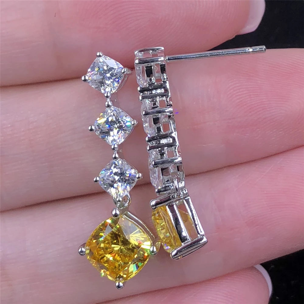 Luxury White Gold Earrings Stud