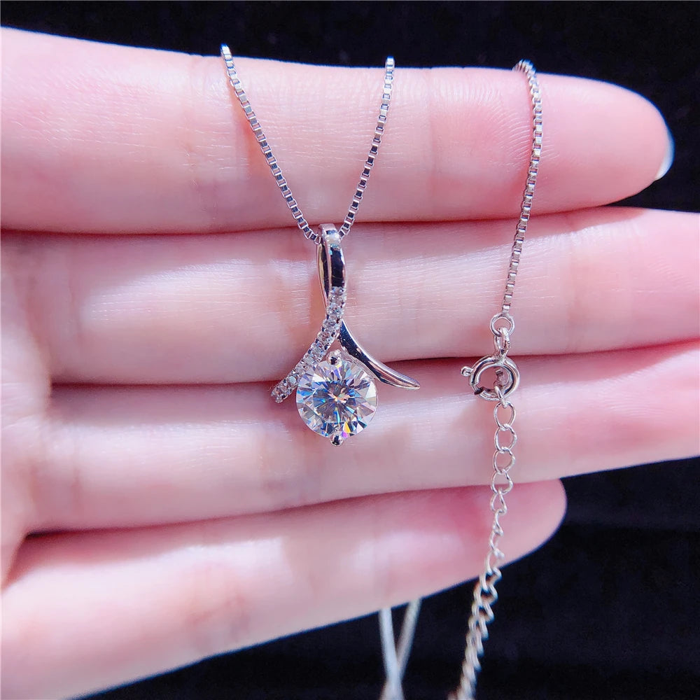 Solid 14K White Gold Pendant Necklace