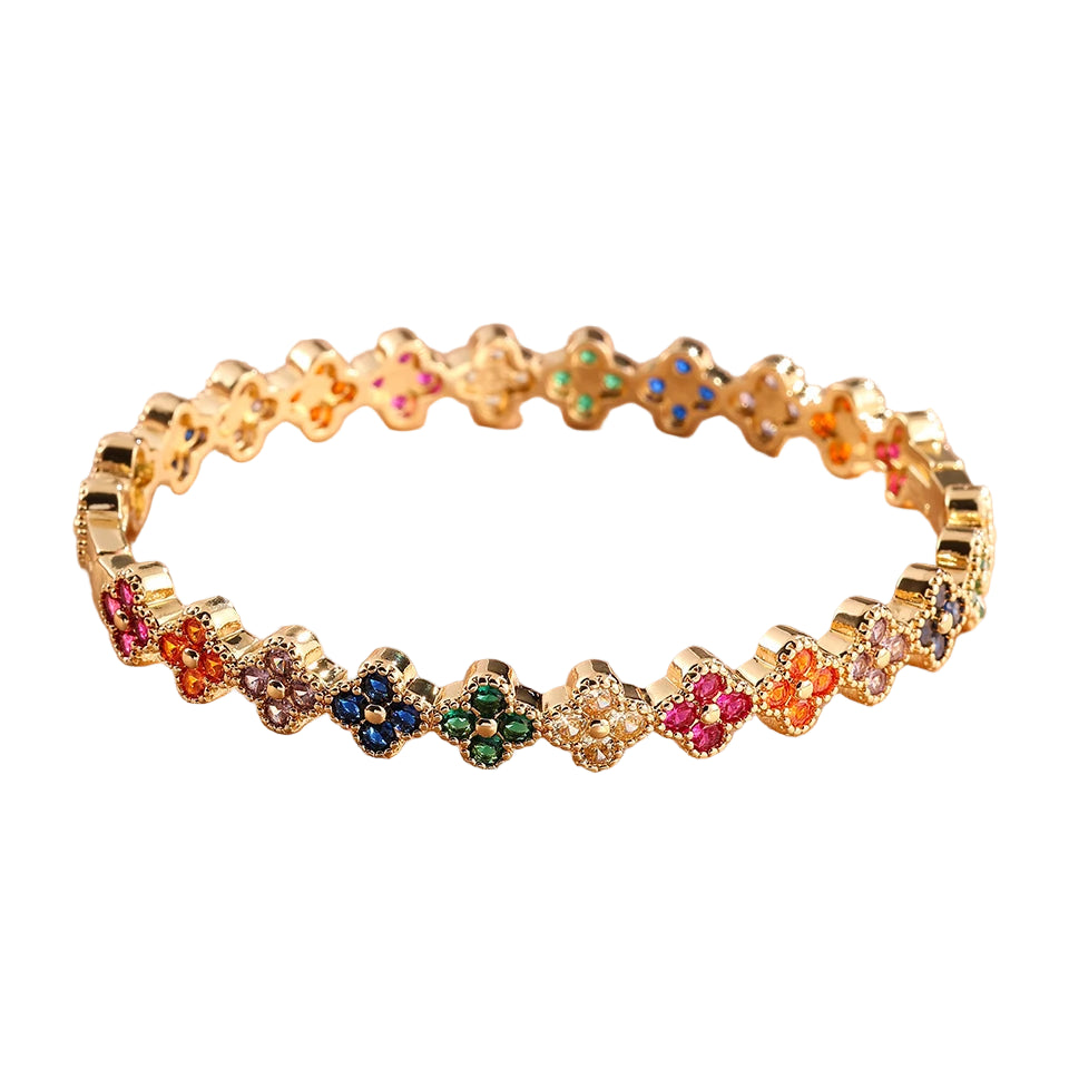 Romantic Sweet Flowers Zircon Bracelet