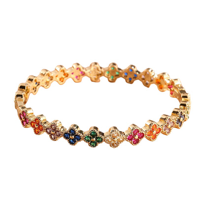 Romantic Sweet Flowers Zircon Bracelet
