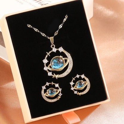 Luxurious High-end Zircon Jewelry Set